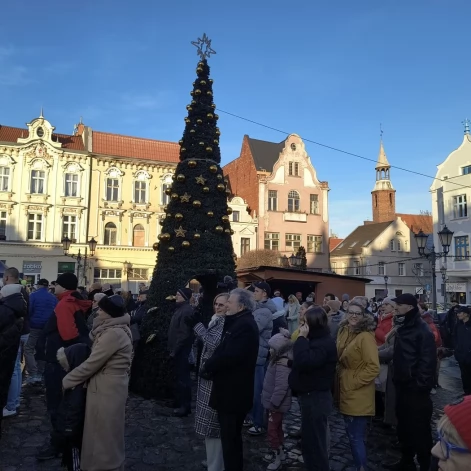 Tczew - Spotkanie opłatkowe na placu Hallera