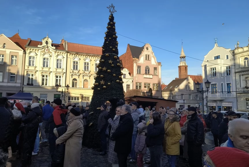 Tczew - Spotkanie opłatkowe na placu Hallera