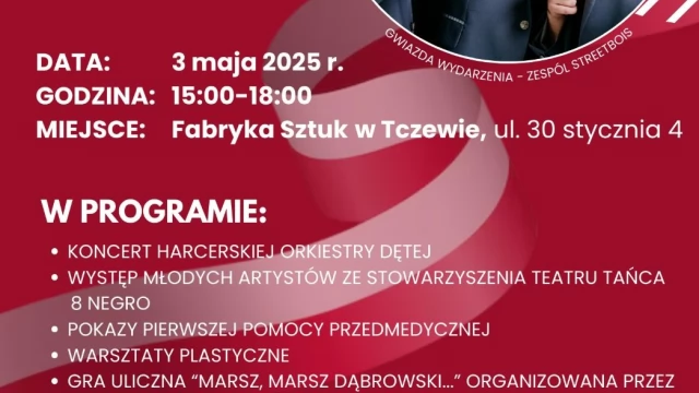 Tczew - Uroczystości patriotyczne i piknik na obchody 234. rocznicy uchwalenia Konstytucji 3 Maja