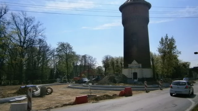 Tczew - Rondo przy wieży ciśnień. Po majowym weekendzie kolejny etap prac
