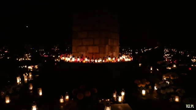Tczew - Cmentarz nocą z dnia 1.11.2016 - godz. 23 [FOTO] [bez komentarza]