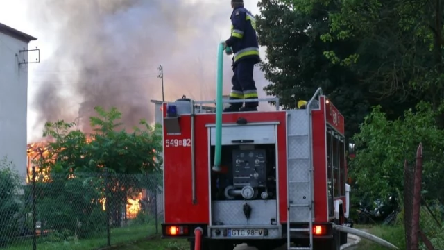 Tczew - Pożary od piorunów - Małżewo i gm. Gniew. Nawałnica nad Tczewem