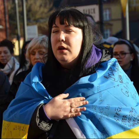 Tczew - Polacy i Ukraińcy ramię w ramię przeciw rosyjskiej agresji