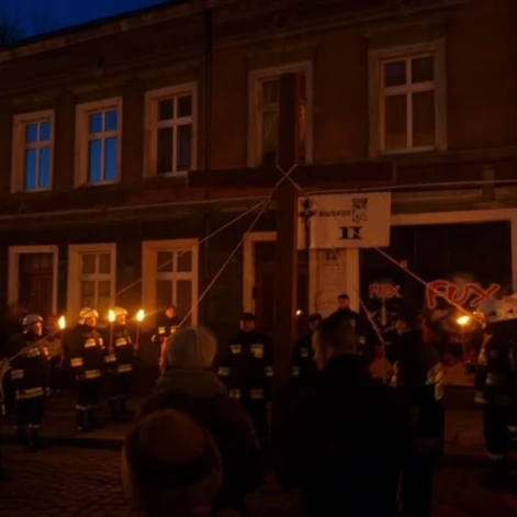 Tczew - Droga krzyżowa na Starym Mieście. Tłumy tczewian na ulicach
