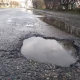 Tczew - Stopniał śnieg, odkrył dziury