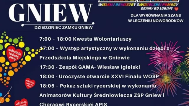 Tczew - Co Gniew zaplanował na finał WOŚP?