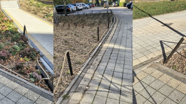 Tczew - Zniszczenia na nowym skwerze