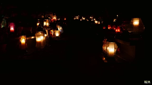 Tczew - Cmentarz nocą z dnia 1.11.2016 - godz. 23 [FOTO] [bez komentarza]