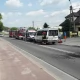 Tczew - Betoniarka najechała na busa. Są ranni, dojazdówka do DK 22 zablokowana 