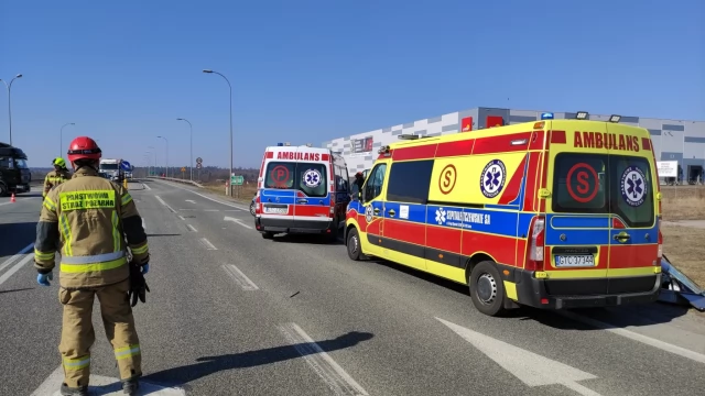 Tczew - Wypadek na dk "22". Jednym z aut jechali uchodźcy z Ukrainy