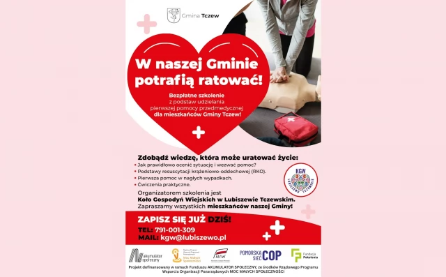 Tczew - Bezpłatne szkolenie z podstaw pierwszej pomocy
