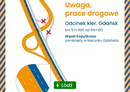 Tczew - Uwaga - kolejne zmiany na A1!