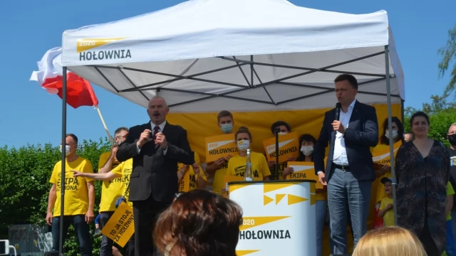 Tczew - Szymon Hołownia w Tczewie. "Ten most musi przejąć skarb państwa"