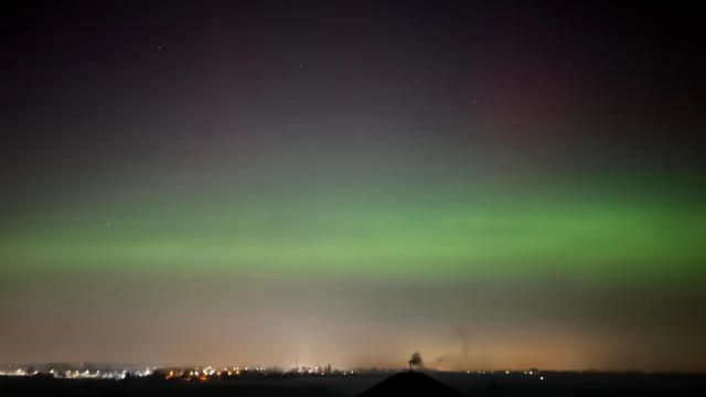 Tczew - Co to była za noc. Zorza polarna nad Tczewem