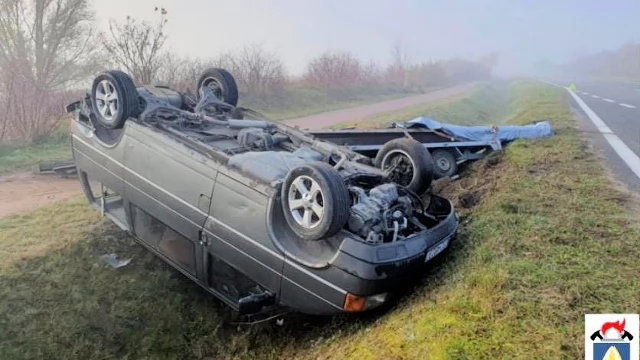 Tczew - Dachowanie na obwodnicy Pelplina