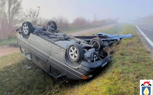 Tczew - Dachowanie na obwodnicy Pelplina