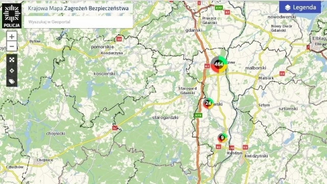 Tczew -  500 zgłoszeń do Krajowej Mapy Zagrożeń - głównie nieprawidłowe parkowanie