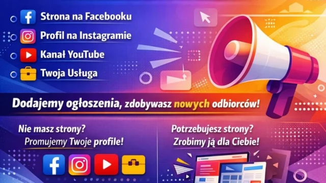 Tczew - Promuj swoją stronę Facebook, Instagram, YouTube lub usługę przez ogłoszenia