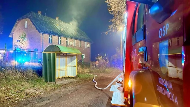 Tczew - Sześć zastępów straży gasiło pożar w Widlicach