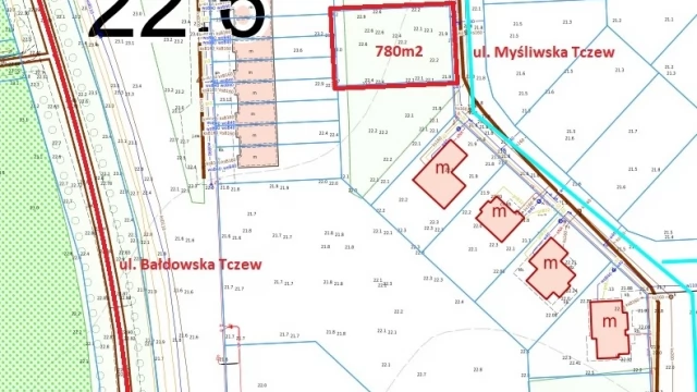 Tczew - Działka budowlana 780m2 ul. Myśliwska, Tczew