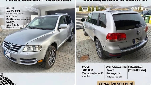 Tczew - VW Touareg 4.2 V8 MPI + Nowe LPG | Pancerny