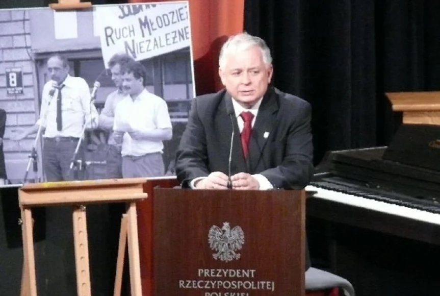 Tczew - Lech Kaczyński w Tczewie