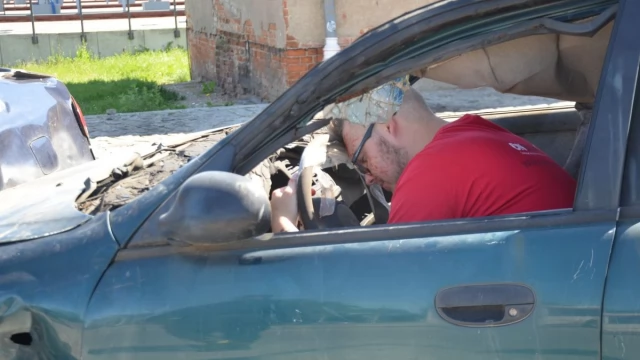 Tczew - Wypadek, ale nie ma łączności... Na szczęście to tylko ćwiczenia