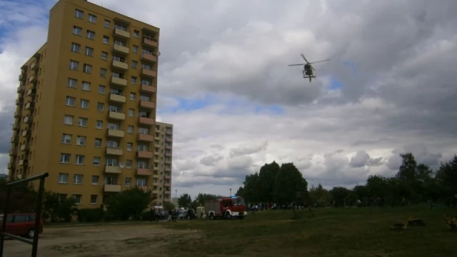 Tczew - Śmigłowiec LPR lądował przy ul. Jagiełły