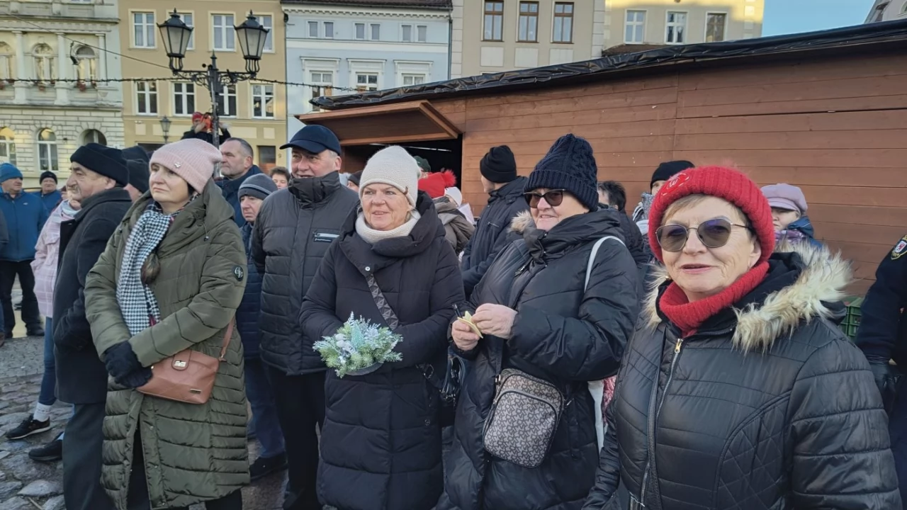 Tczew - Spotkanie opłatkowe na placu Hallera