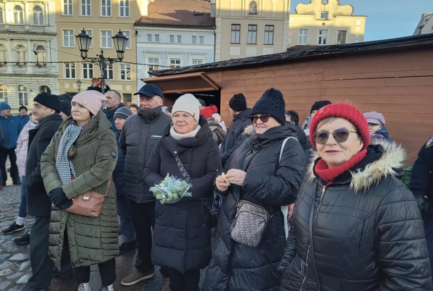 Tczew - Spotkanie opłatkowe na placu Hallera