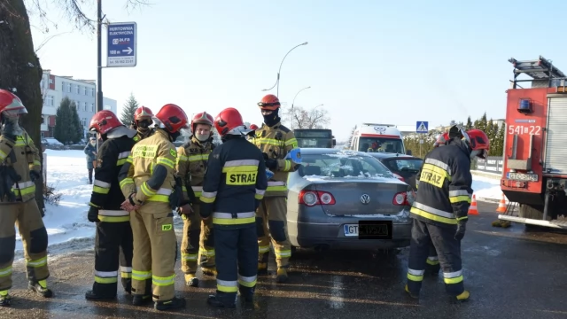 Tczew - Wypadek na Jagiellońskiej. Są utrudnienia w ruchu