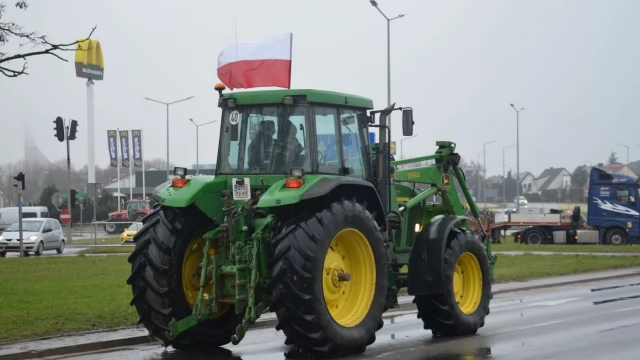 Tczew - W Tczewie protestują rolnicy
