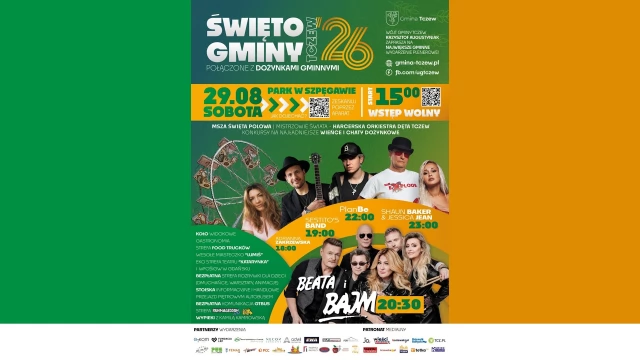 Tczew - Święto Gminy Tczew - na scenie m. in. PlanBe, Bajm i Shaun Baker