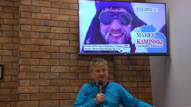 Tczew - Marek Kamiński w tczewskiej książnicy