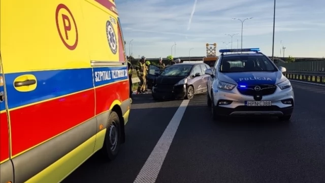 Tczew - Wypadek na A1. Jedna osoba ranna