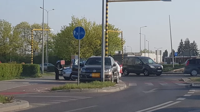 Tczew - Kolizja na rondzie Kociewskim