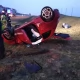 Tczew - Autostrada A1. Auto wypadło z drogi i dachowało