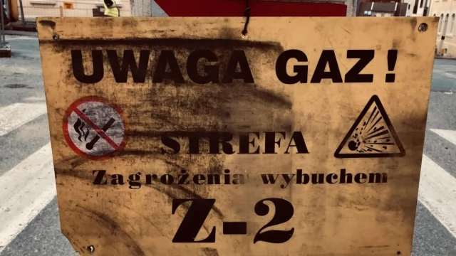 Tczew - Rozszczelnienie sieci gazowej na Paderewskiego