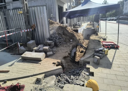 Tczew - Wypadek na budowie. W części miasta nie ma prądu