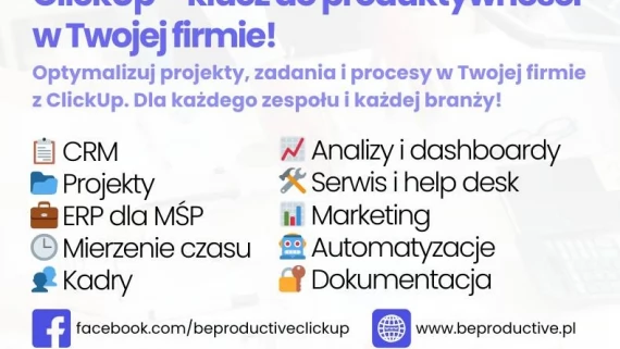 Tczew - ClickUp dla firm - lepsze zarządzanie z BeProductive.pl