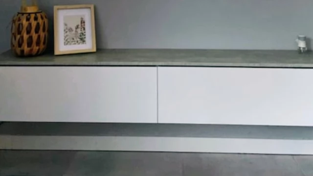 Tczew - Szafka RTV Beton - Biała