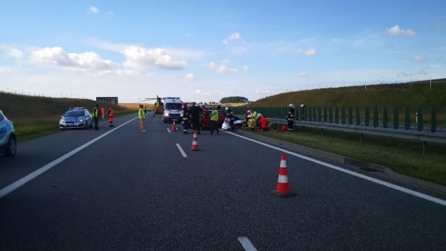 Tczew - Cztery osoby ranne w wypadku na A1. Autostrada zamknięta [AKTUALIZACJA]