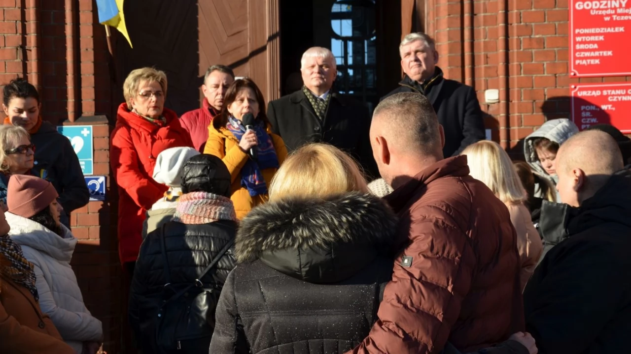 Tczew - Polacy i Ukraińcy ramię w ramię przeciw rosyjskiej agresji