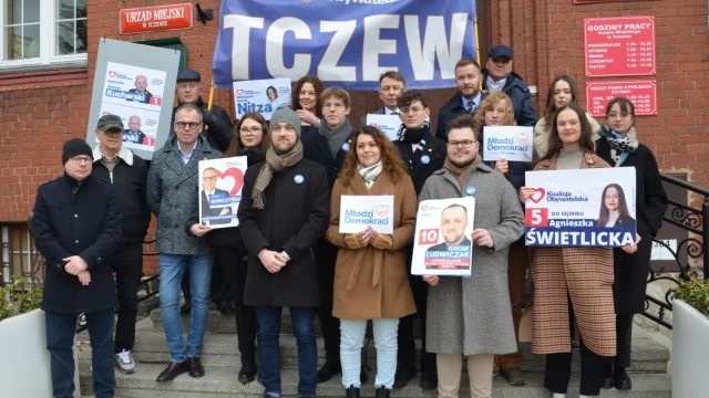 Tczew - Młodzi Demokraci zachęcali do głosowania w wyborach