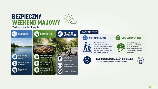 Tczew - Przed nami ciepły weekend majowy - pamiętajmy o bezpieczeństwie podczas wypoczynku