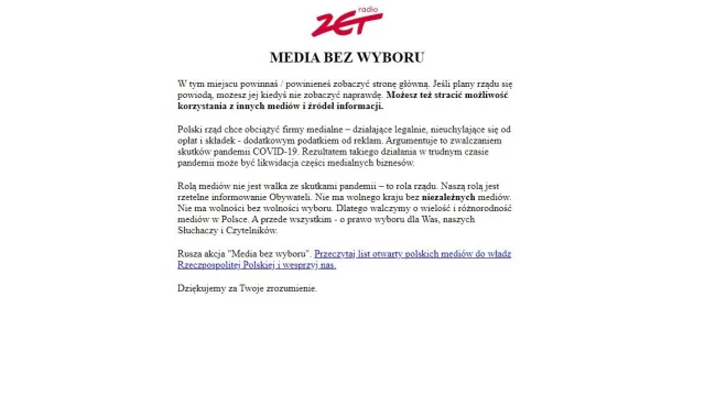 Tczew - Wielki protest mediów przeciwko rządowemu pomysłowi. Dzień bez radia, telewizji, internetu