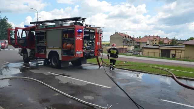 Tczew - Groźnie wyglądający pożar przy ul. Jana z Kolna