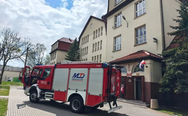 Tczew - Ewakuacja I Liceum Ogólnokształcącego w Tczewie