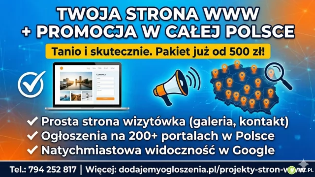 Tczew - Strona internetowa od 500 PLN z mocną promocją na START/ FAKTURA