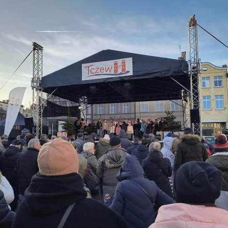 Tczew - Spotkanie opłatkowe na placu Hallera